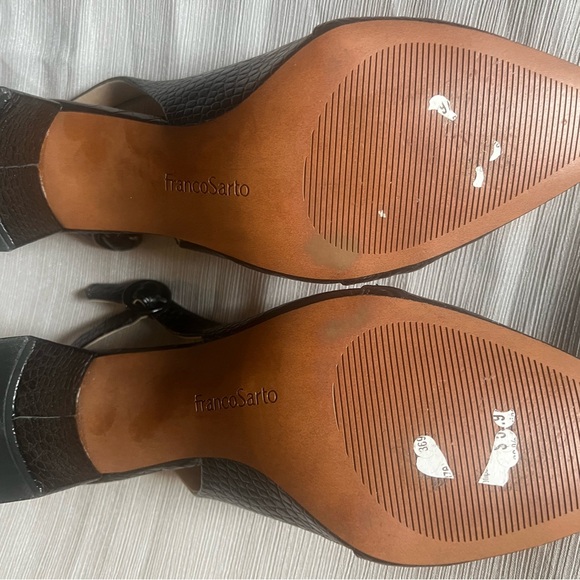 Franco Sarto Black Block Heel Black  Slingback 11M - Picture 5 of 8